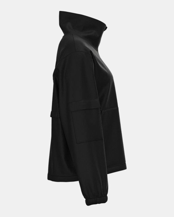 Women's Project Rock Woven Packable Jacket, Black, pdpMainDesktop image number 6